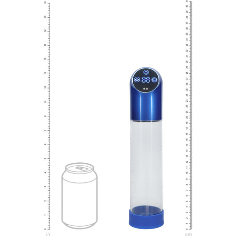 Pumped Automatic Waterproof USB Rechargeable Penis Pump Metal and Clear Design PUMPS Male Electric