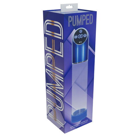 Pumped Automatic Waterproof USB Rechargeable Penis Pump Metal and Clear Design PUMPS Male Electric