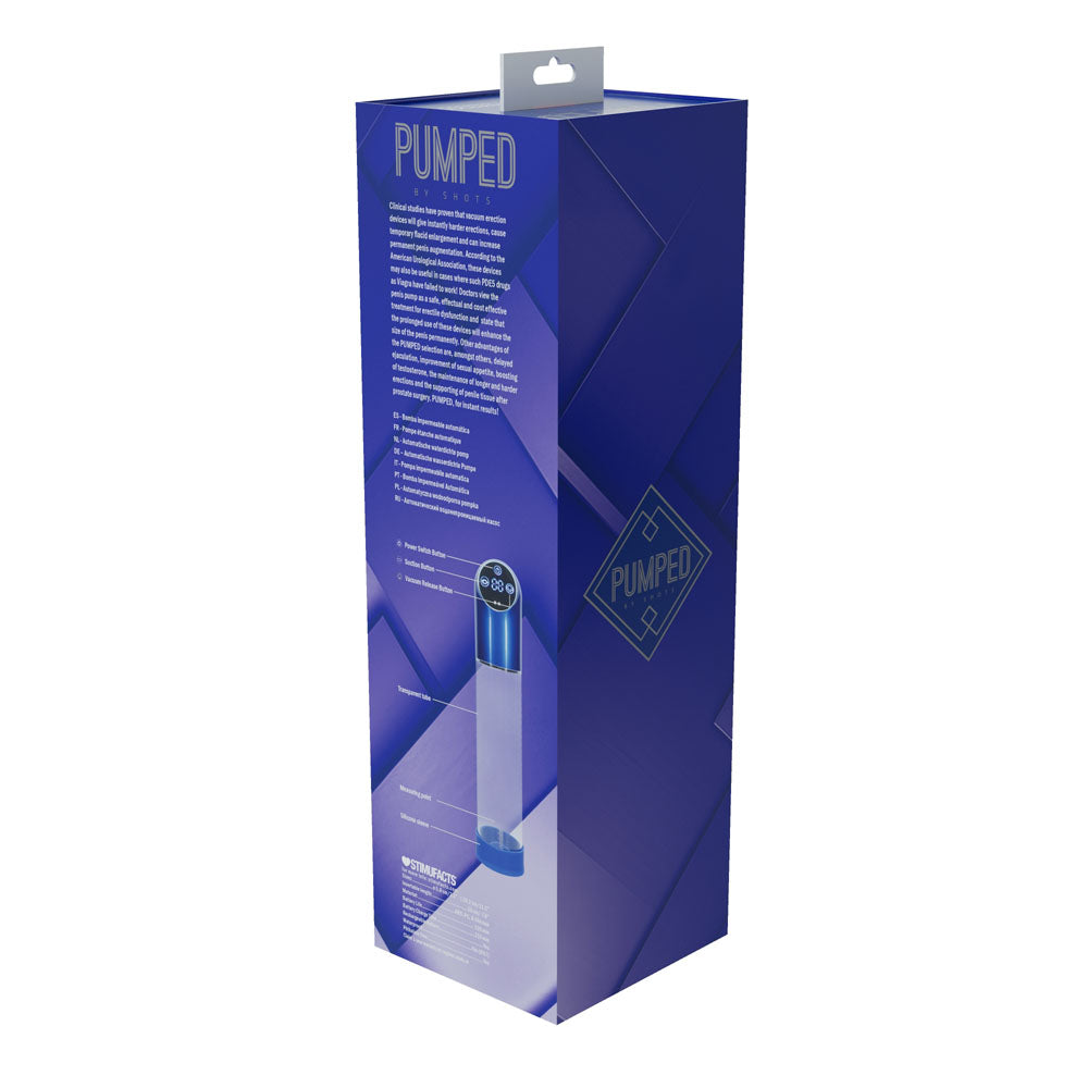 Pumped Automatic Waterproof USB Rechargeable Penis Pump Metal and Clear Design PUMPS Male Electric