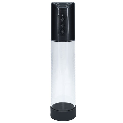 Pumped Hyperpump Automatic Penis Pump Gunmetal Grey USB Rechargeable with Silicone Insertion Sleeve PUMPS Male Electric