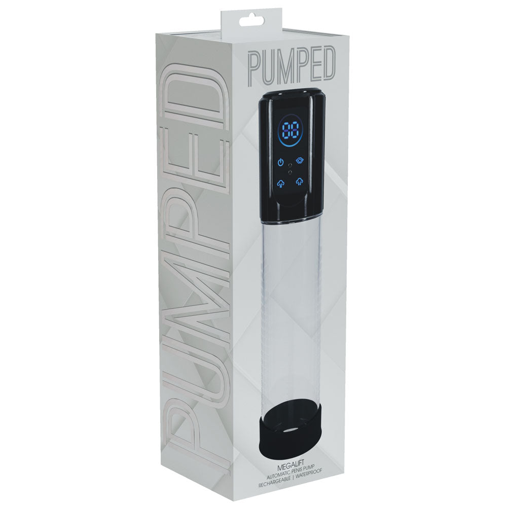 Pumped Megalift Automatic Penis Pump USB Rechargeable Clear Intimacy Device PUMPS Male Electric