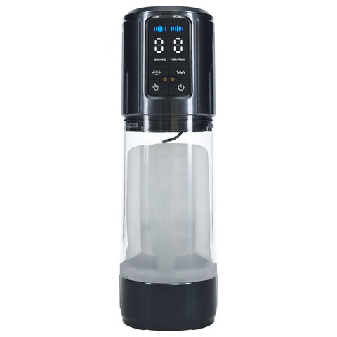 Pumped Ultralift Automatic Masturbator Gunmetal Grey Clear USB Rechargeable Intimacy Product Strokers - Auto