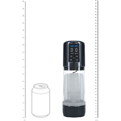 Pumped Ultralift Automatic Masturbator Gunmetal Grey Clear USB Rechargeable Intimacy Product Strokers - Auto
