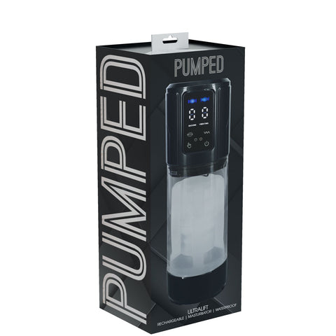 Pumped Ultralift Automatic Masturbator Gunmetal Grey Clear USB Rechargeable Intimacy Product Strokers - Auto