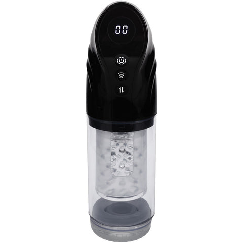 Pumped Strokemate Clear USB Rechargeable Sucking Rotating Thrusting Auto Masturbator PUMPS Male Electric
