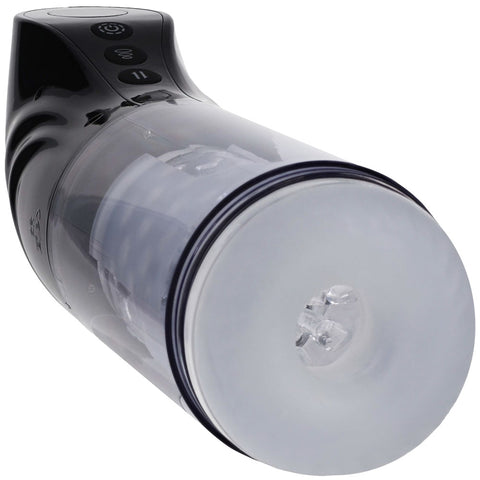 Pumped Strokemate Clear USB Rechargeable Sucking Rotating Thrusting Auto Masturbator PUMPS Male Electric