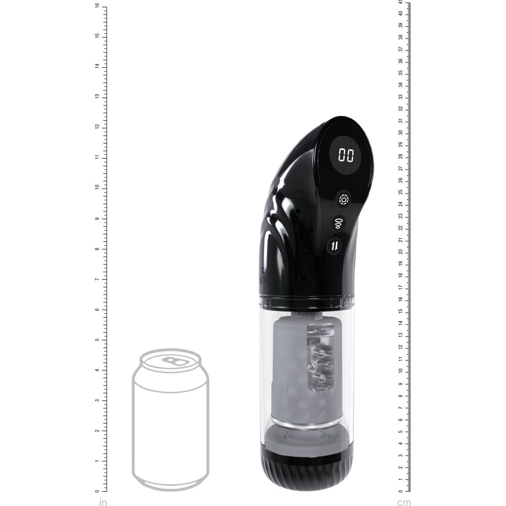 Pumped Strokemate Clear USB Rechargeable Sucking Rotating Thrusting Auto Masturbator PUMPS Male Electric