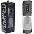 PUMPED Vortex - Gunmetal - Gunmetal Grey/Clear USB Rechargeable Sucking Rotating and Thrusting Auto Masturbator Grey > Sex Toys For Men > Masturbators > Vibrating