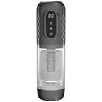 PUMPED Vortex - Gunmetal - Gunmetal Grey/Clear USB Rechargeable Sucking Rotating and Thrusting Auto Masturbator > Sex Toys For Men > Masturbators > Vibrating