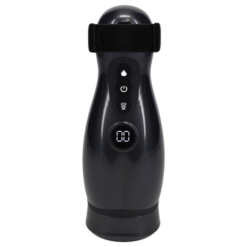 Pumped Virtuo Gunmetal Grey Clear USB Rechargeable Sucking And Vibrating Auto Masturbator PUMPS Male Electric