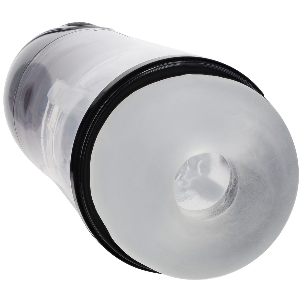 Pumped Sonicpull Gunmetal Grey Clear USB Rechargeable Sucking And Vibrating Auto Masturbator PUMPS Male Electric