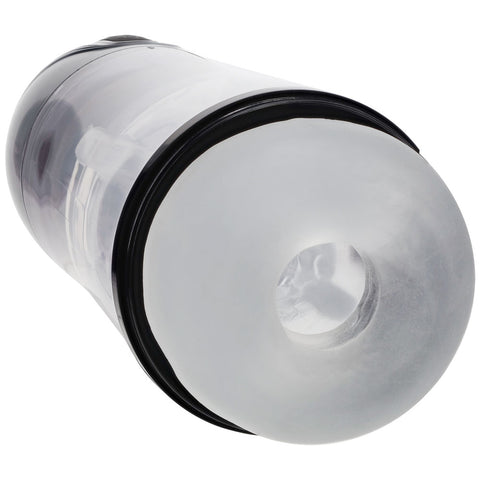 Pumped Sonicpull Gunmetal Grey Clear USB Rechargeable Sucking And Vibrating Auto Masturbator PUMPS Male Electric