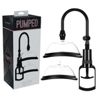 Pumped Dual Cup - Adjustable Cylinder Seal Mechanism Vagina Pump Black > Pumps > Female Pumps
