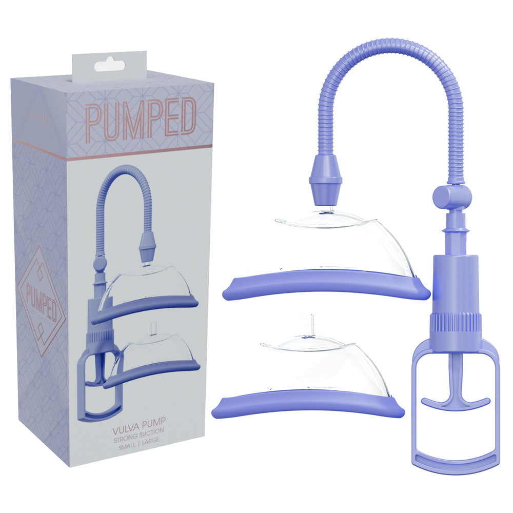 Pumped Dual Cup Adjustable Vaginal Vacuum Pump With Seal Lilac > Pumps > Female Pumps