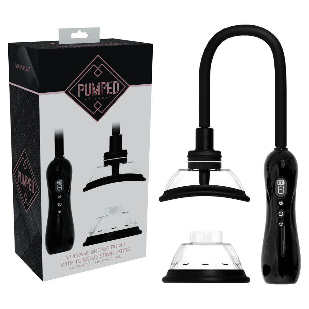 Pumped Vulva and Breast Pump - Rechargeable Dual Suction Pump Set Black > Pumps > Female Pumps Main image