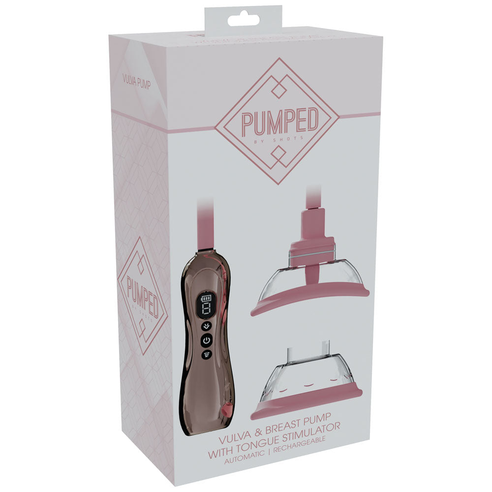 Pumped Vulva Pump With Tongue Stimulator - USB Rechargeable Pump Set > Pumps > Female Pumps