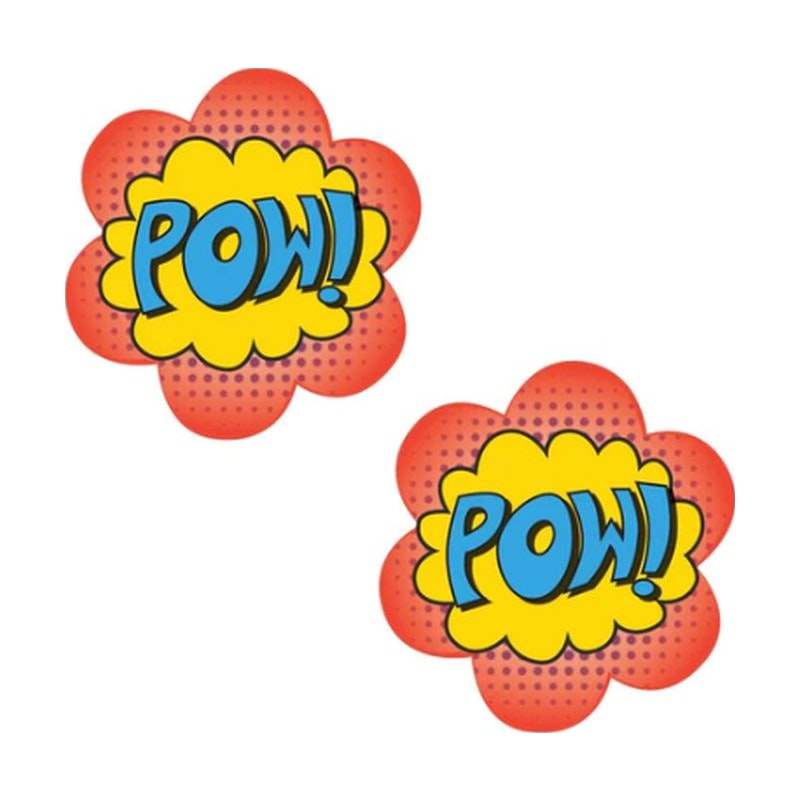 POW Pasties 2.5x2.5 Inches Comic Book-Inspired Nipztix Adhesive Pasties > Clothes > Pasties