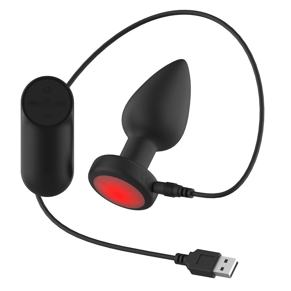 Passion Play Vibrating Butt Plug – USB Rechargeable Silicone with LED Base and Remote > Anal Range > Vibrating Butt Plugs