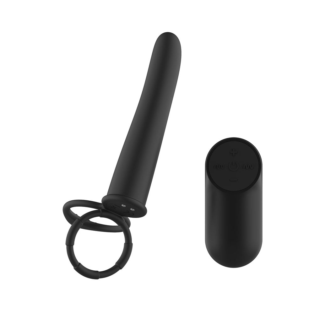 Passion Play Double Penetration Vibrator – USB Rechargeable Silicone Vibrating Cock Ring > Sex Toys For Men > Penis Sleeves