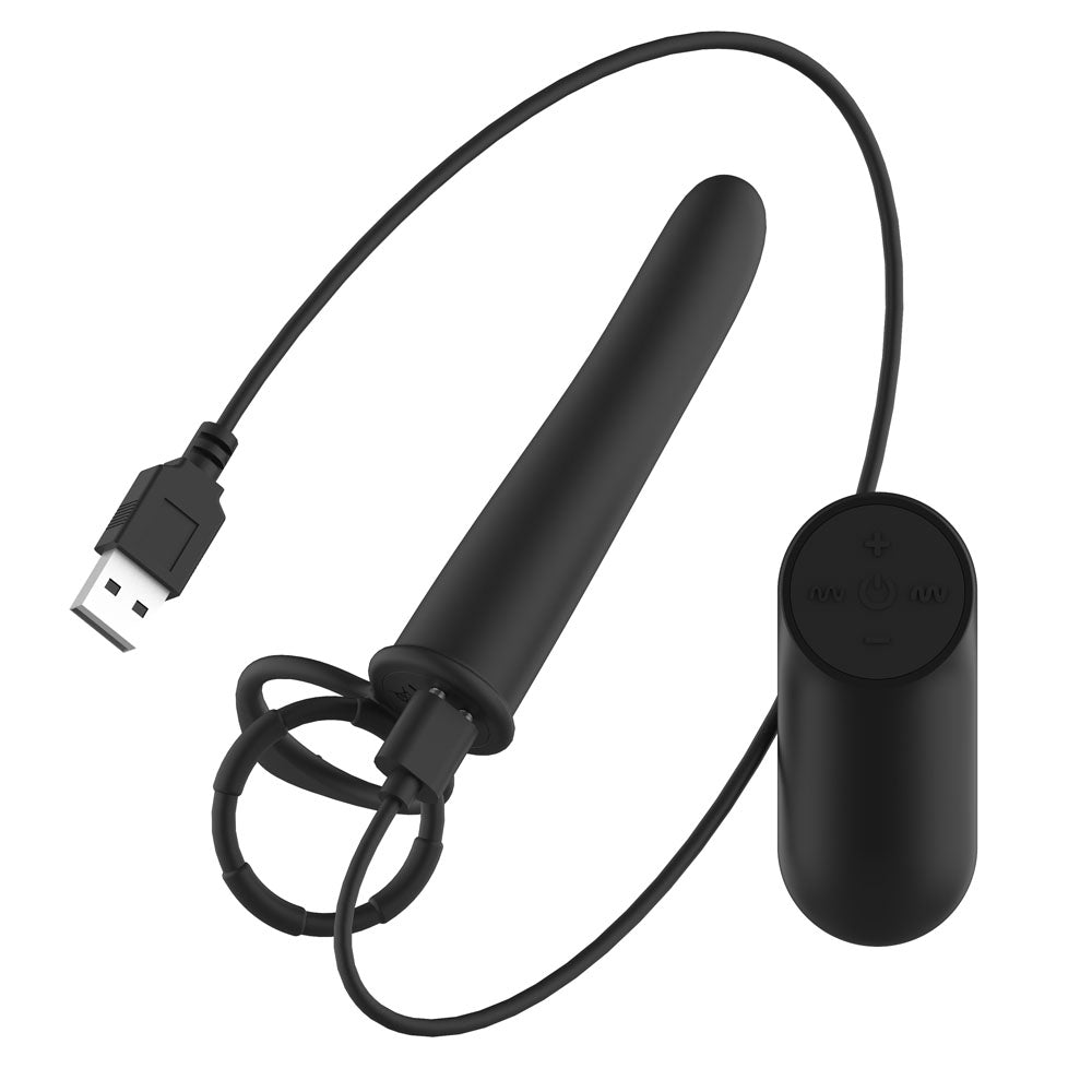 Passion Play Double Penetration Vibrator – USB Rechargeable Silicone Vibrating Cock Ring > Sex Toys For Men > Penis Sleeves