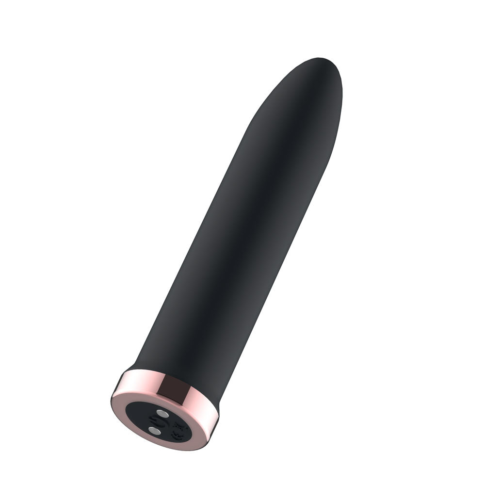 Passion Play Rechargeable Vibrating Bullet – 9.8 cm USB Rechargeable Vibrator Black > Vibrators > Mini Vibrators Main image