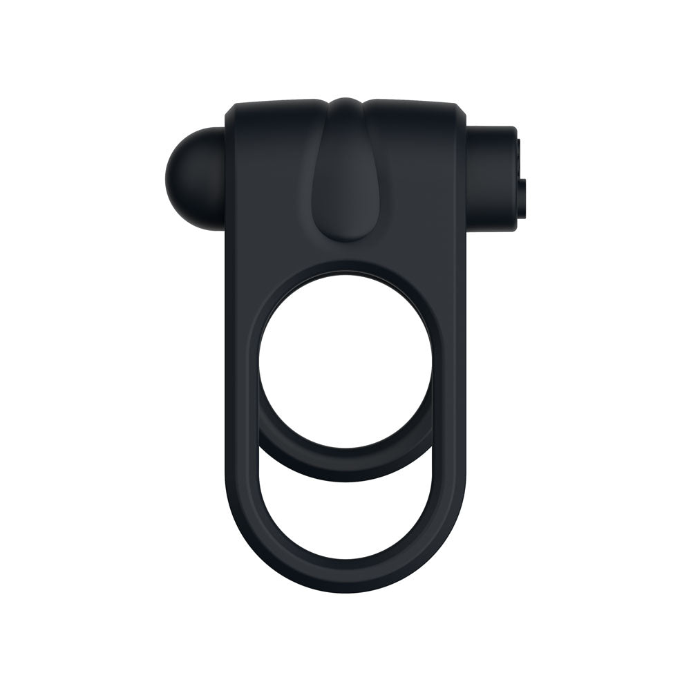 Passion Play Silicone Vibrating Dual Cockring – USB Rechargeable Cockring Secondary image