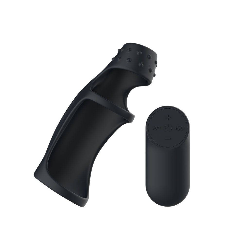 Passion Play Vibrating Cockring Sleeve – USB Rechargeable Wireless Remote Penis Sleeve > Sex Toys For Men > Penis Sleeves