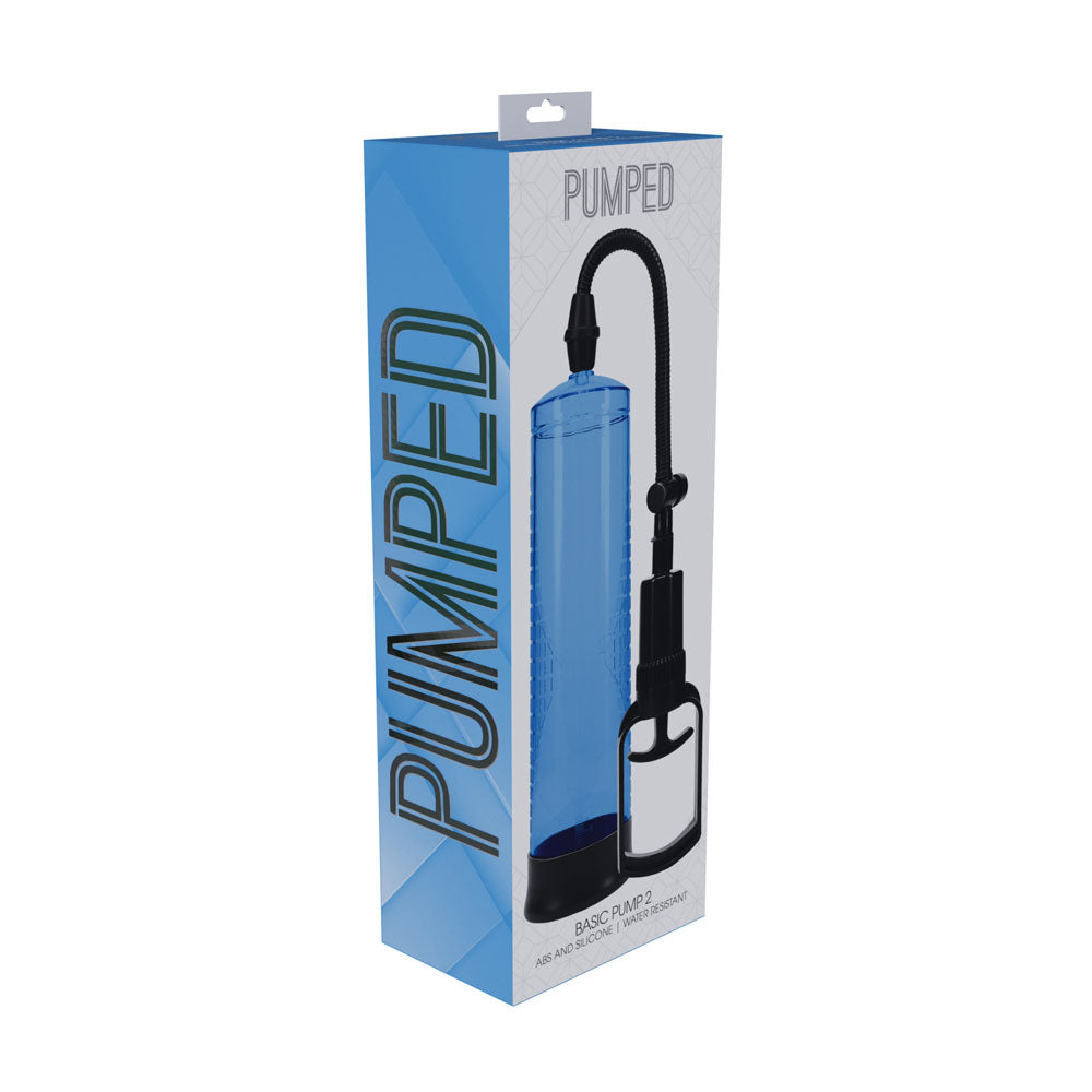 PUMPED Basic Pump 2 - Blue - Blue Penis Pump Pumps