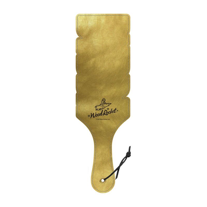 Paddle Daddy Elegant Playful Spanking Paddle with Shimmering Gold Cut-Out Whips & Paddles