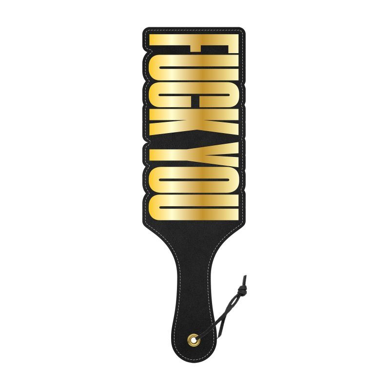Paddle Fuck You Black and Gold Design Default Title Whips & Paddles