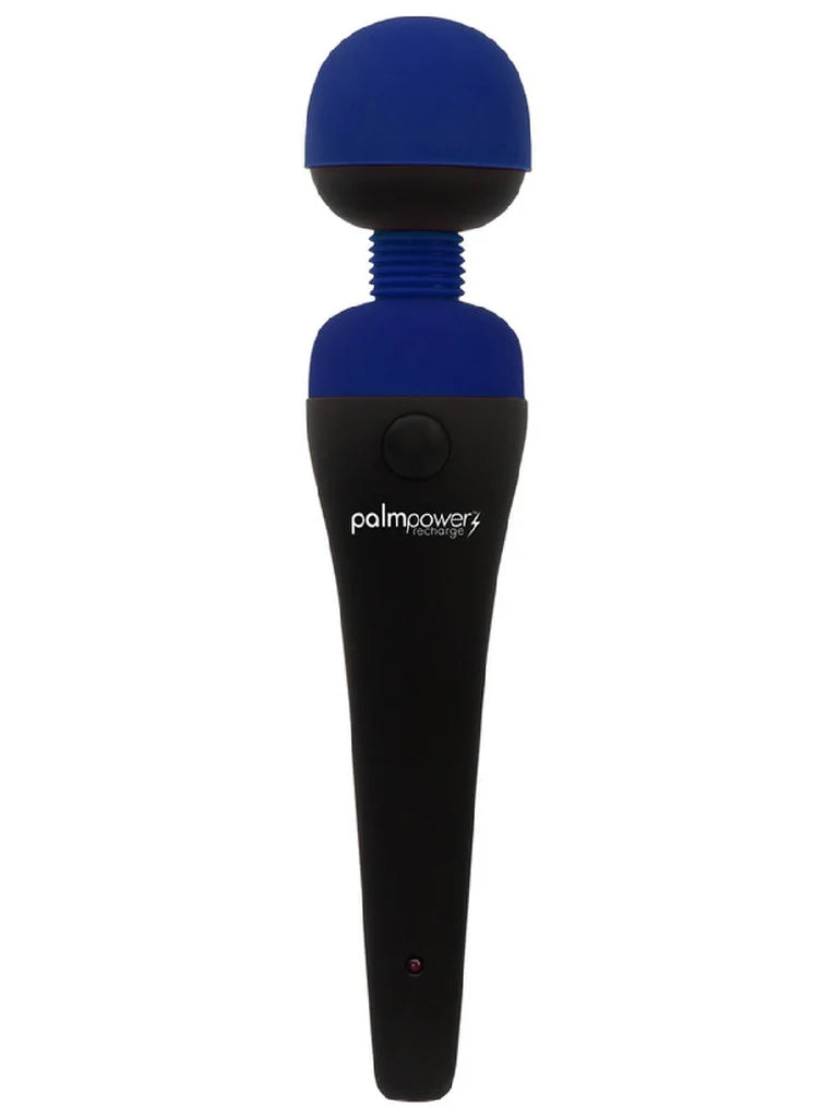 PalmPower Massage Wand Blue - Powerful Rechargeable Vibrator Electric Massager