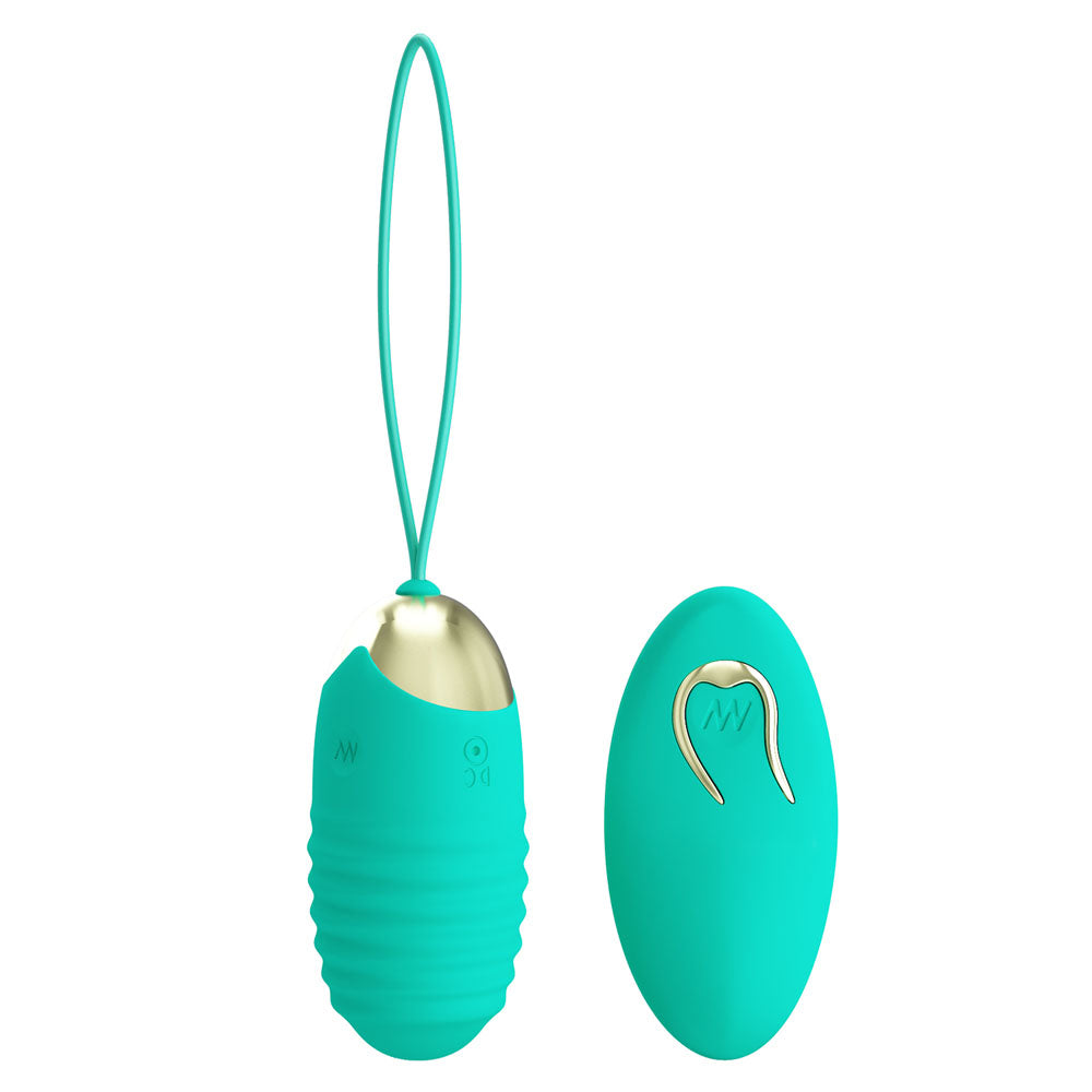 Party Up Ian Remote Egg Teal Vibrating Egg with Wireless Remote > Sex Toys For Ladies > Vibrating Eggs