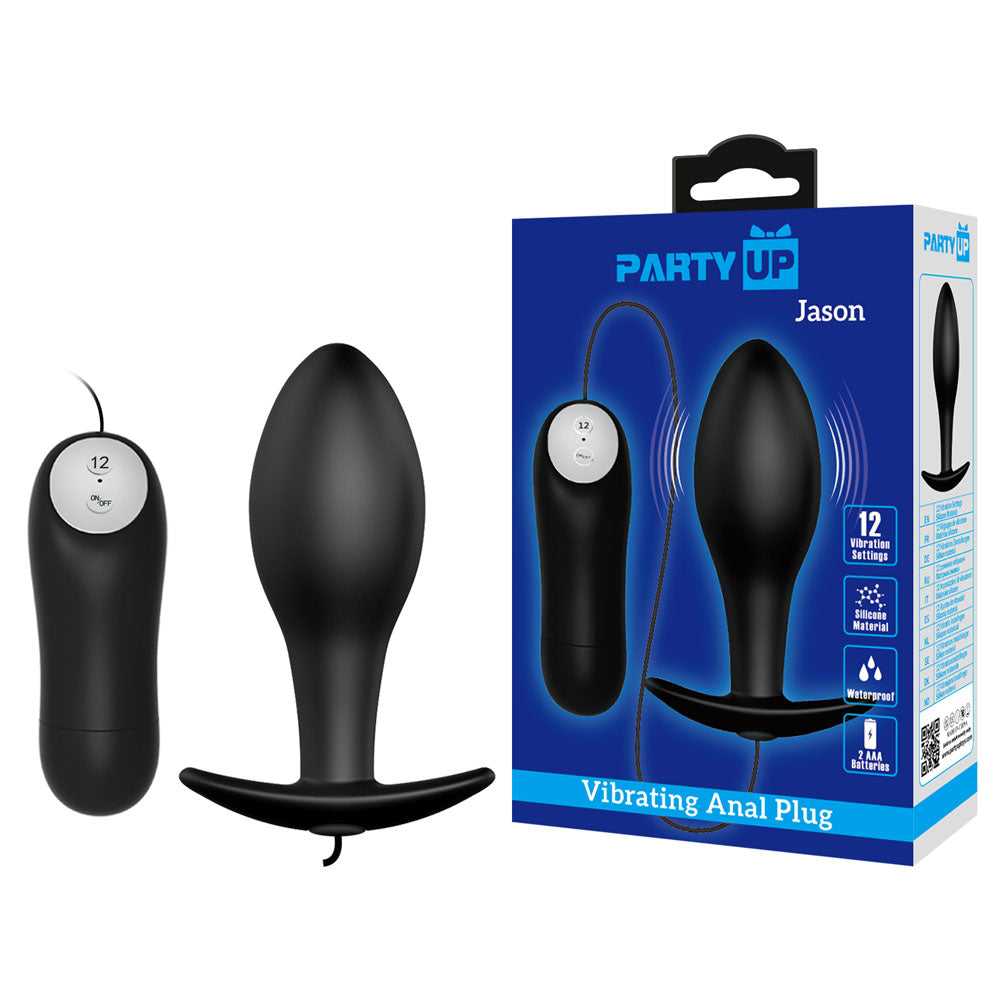 Party Up Jason Vibrating Anal Plug - 8.5 Centimeter Remote Control Butt Plug > Anal Range > Vibrating Butt Plugs Main image