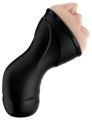 Pdx Elite Deep Throat Vibrating Stroker Realistic Mouth Stroker Strokers - Manual