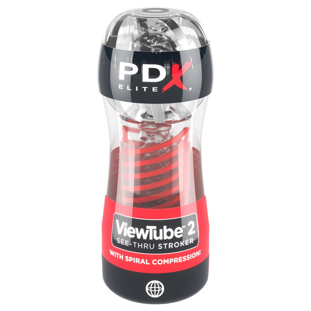 Pdx Elite Viewtube 2 Clear Stroker for Enhanced Pleasure and Visual Stimulation Strokers - Manual