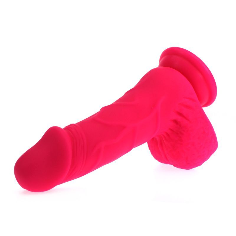 Pedro Thick Realistic Cock with Balls Pink Silicone 6" Dildo Secondary image