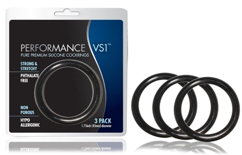 Performance VS1 Medium Silicone Cockrings - Set of 3 Secondary image