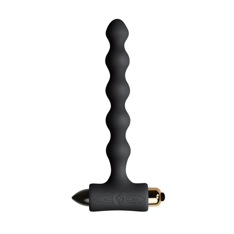 Petite Sensations Pearls Black Vibrating Anal Beads - 6.75 Inch > Anal Range > Anal Beads