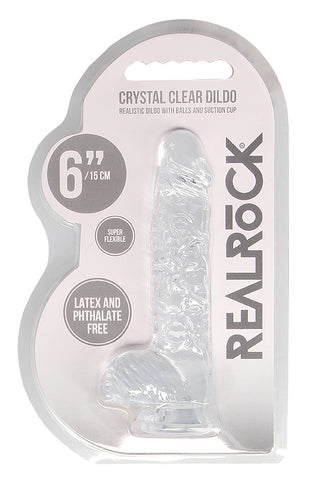 RealRock 6 Inch Transparent Crystal Clear Dildo – Realistic Body-Safe Dildo > Dildos > Realistic Dildos