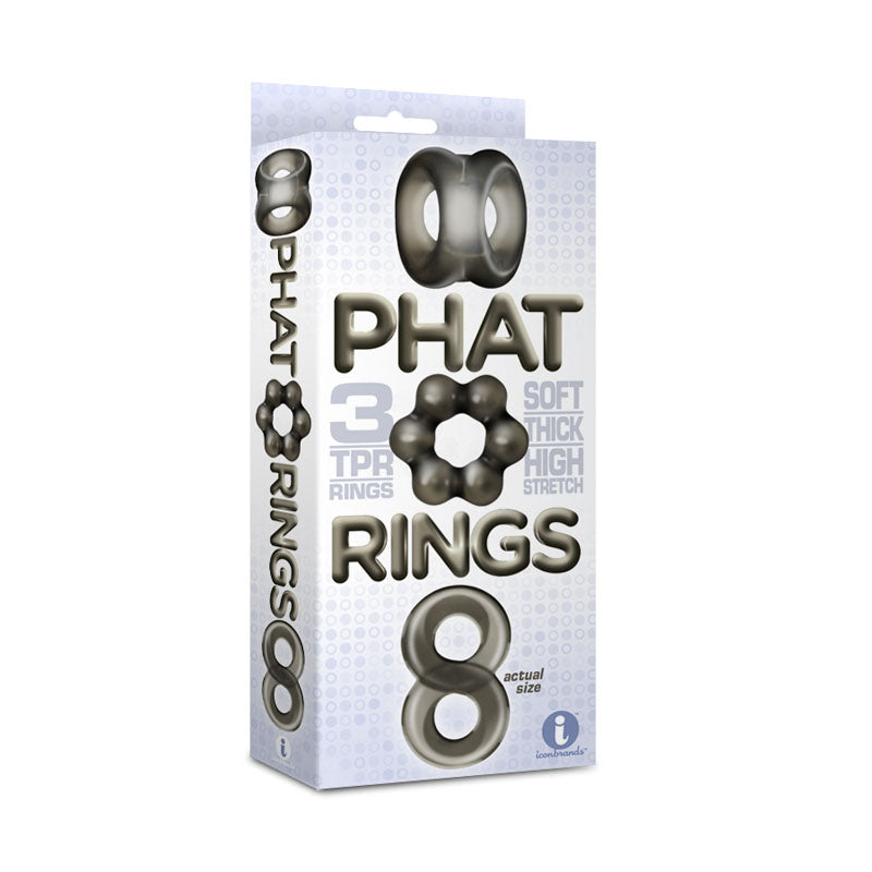 Phat Rings Smoke Cock Rings Set of 3 COCK RING Set