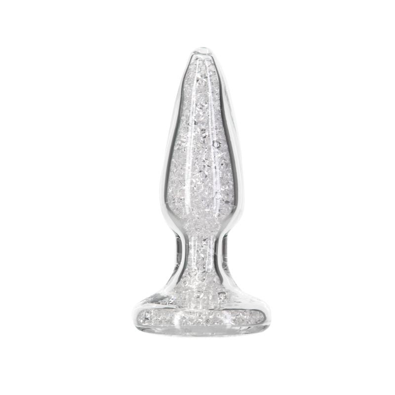 Pillow Talk Fancy Luxurious Glass Anal Plug w Clear Gem Secondary image