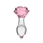 Pillow Talk Rosy Luxurious Glass Anal Plug w Clear Gem > Glass > Toys