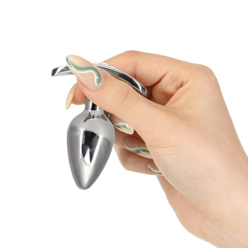 Pillow Talk Sneaky Stainless Steel Anal Plug 2.6 Inch w Swarovski Crystal Butt Plugs
