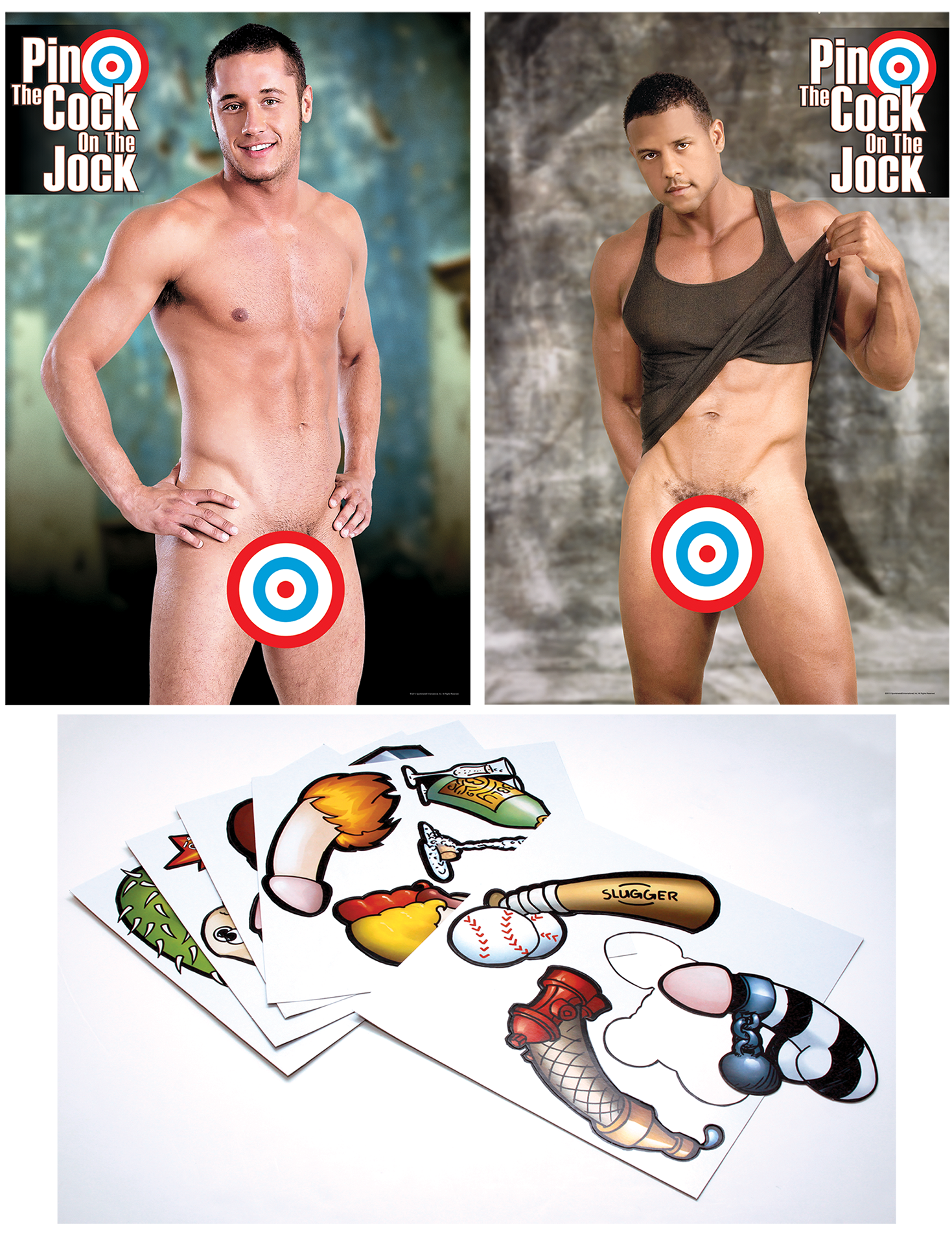 Pin The Cock On The Jock Game for Hen Parties 24x36 Inch Bachelor & Bachelorette Items