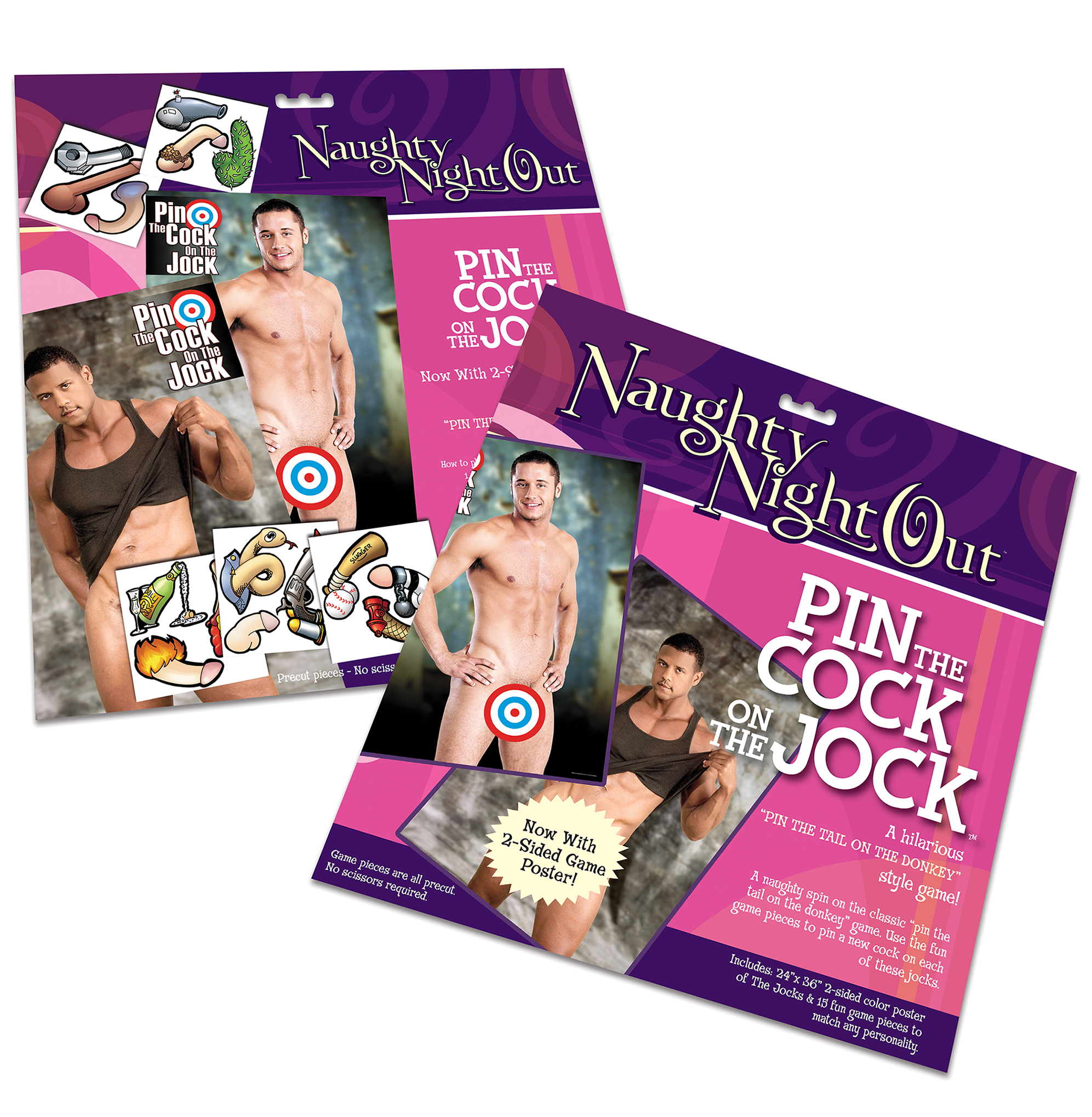 Pin The Cock On The Jock Game for Hen Parties 24x36 Inch Bachelor & Bachelorette Items