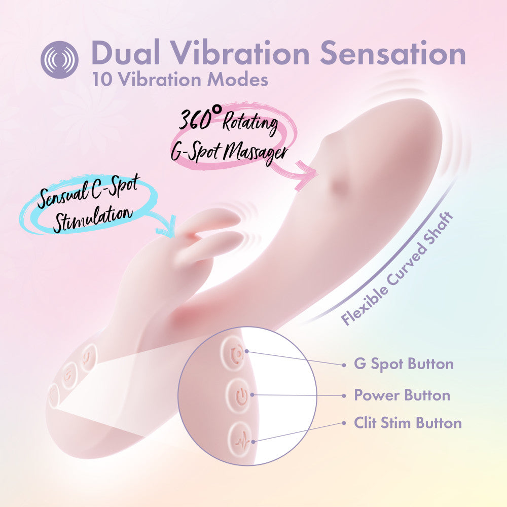 Play With Me Fairy Submersible Flutter Rabbit Vibrator 4.5" insertable > Vibrators > Ladies > Rabbit