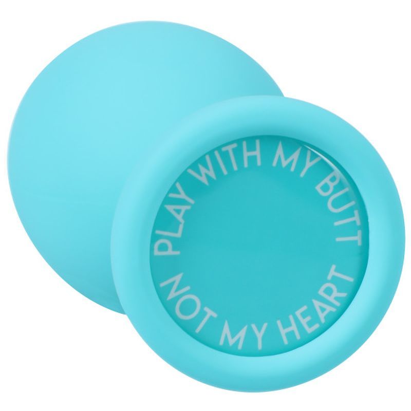 Play With My Butt Not My Heart Silicone Anal Trainer Set 3 Pc Teal Secondary image