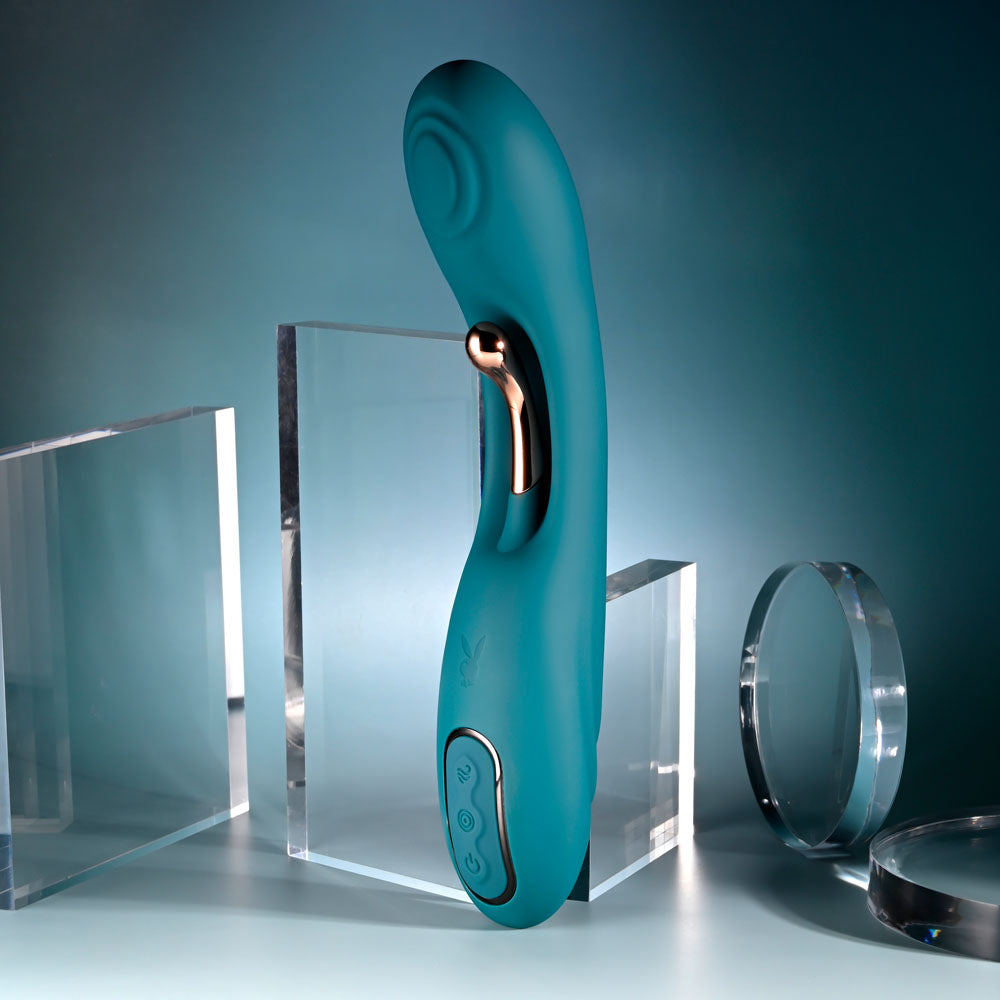 Playboy Pleasure Aurelie Vibrator – 22.7 cm Rose Gold G-Spot Stimulator > Sex Toys For Ladies > G-Spot Vibrators
