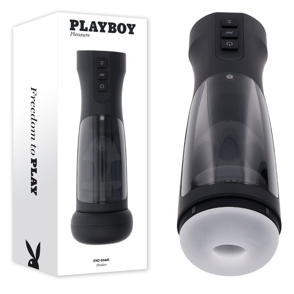 Playboy Pleasure End Game Vibrating Self Sanitizing Stroker > Sex Toys For Men > Masturbators Premium Main image