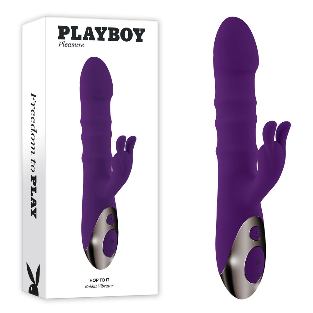 Playboy Pleasure HOP TO IT Rabbit Vibrator 23.5cm VIBRATORS-RABBIT